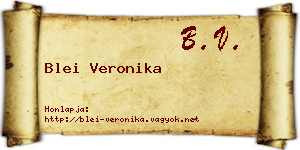 Blei Veronika névjegykártya